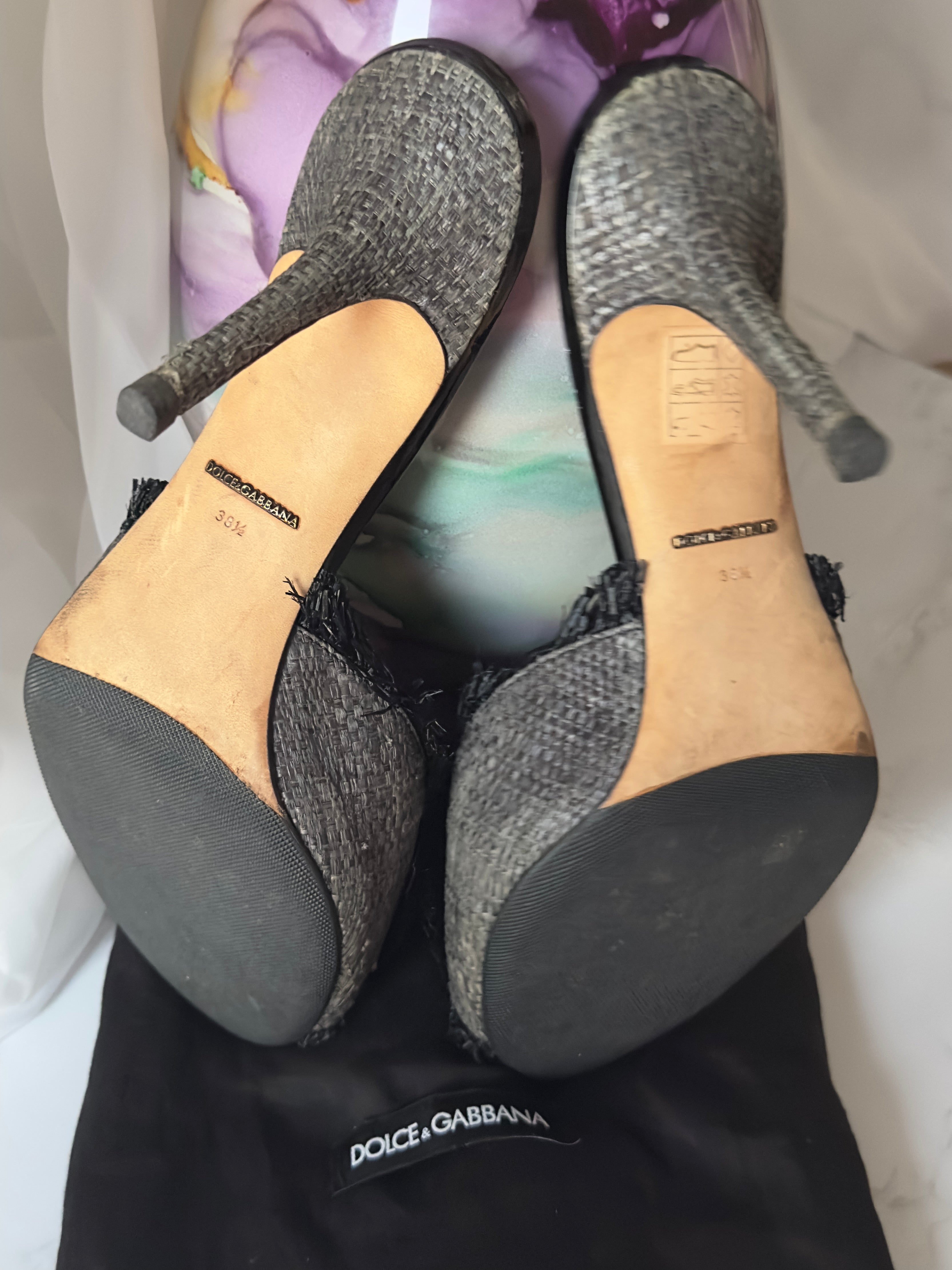 2000s Dolce & Gabbana Raffia Mules - EU38,5