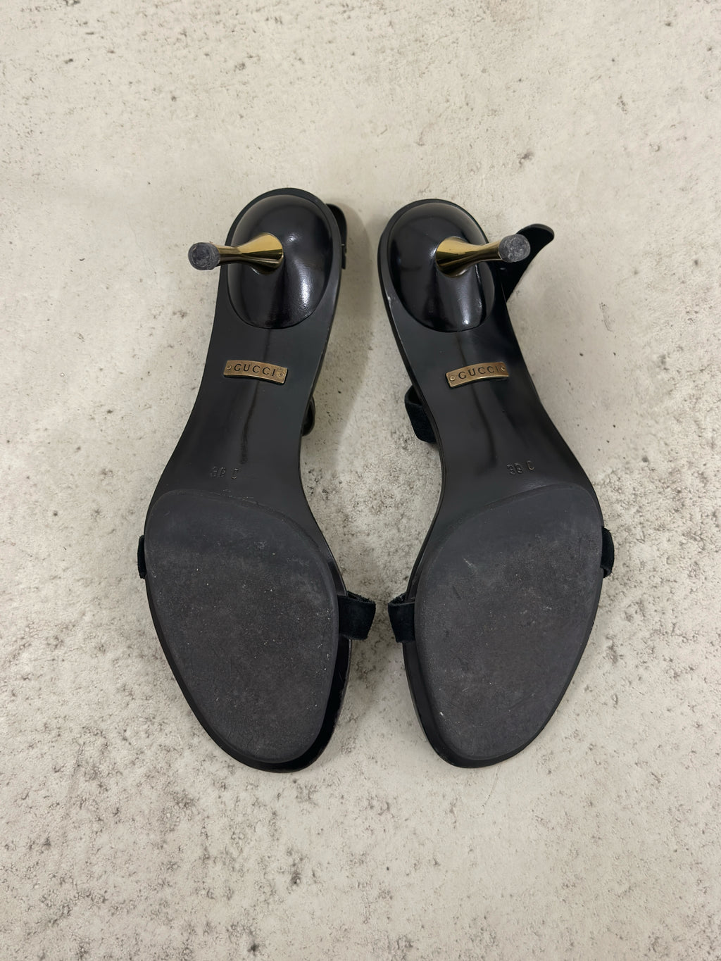 2000s Gucci by Tom Ford Gold-Hardware Strappy Sandals - EU39