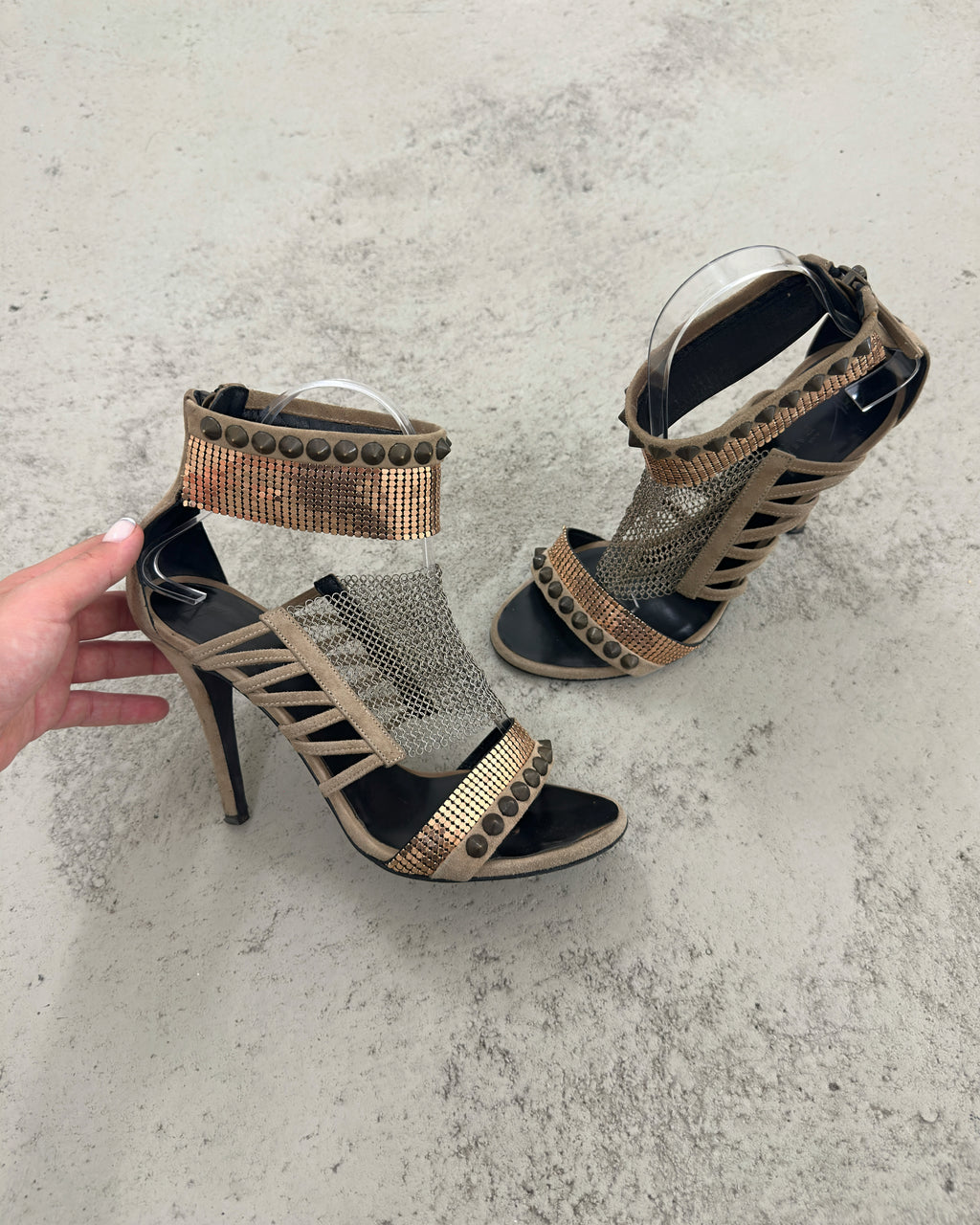 2009 Balmain x Giuseppe Zanotti Chainmail Heels - EU38