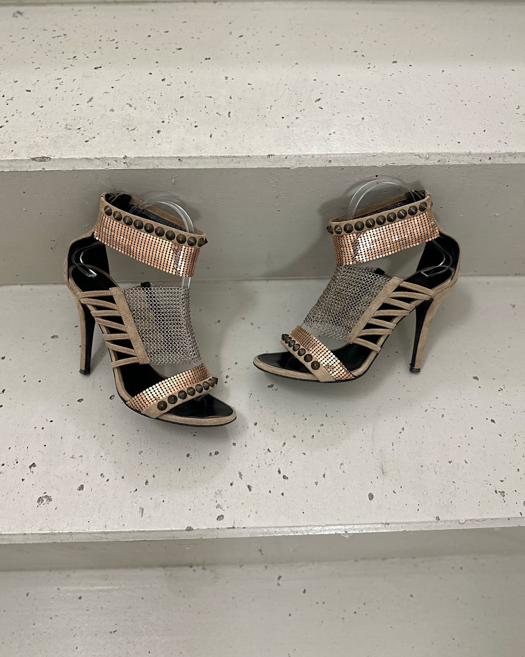 2009 Balmain x Giuseppe Zanotti Chainmail Heels - EU38