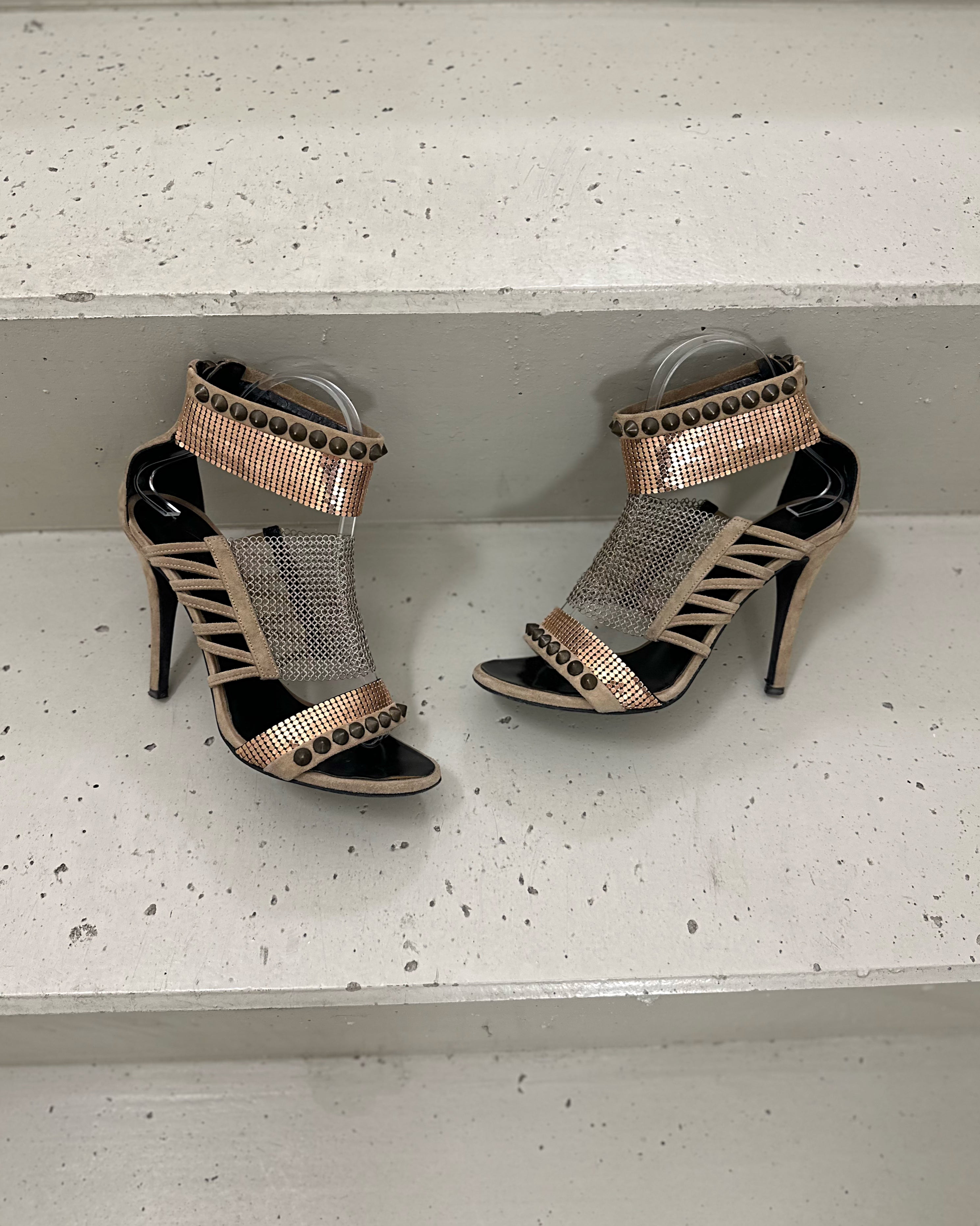2009 Balmain x Giuseppe Zanotti Chainmail Heels - EU38