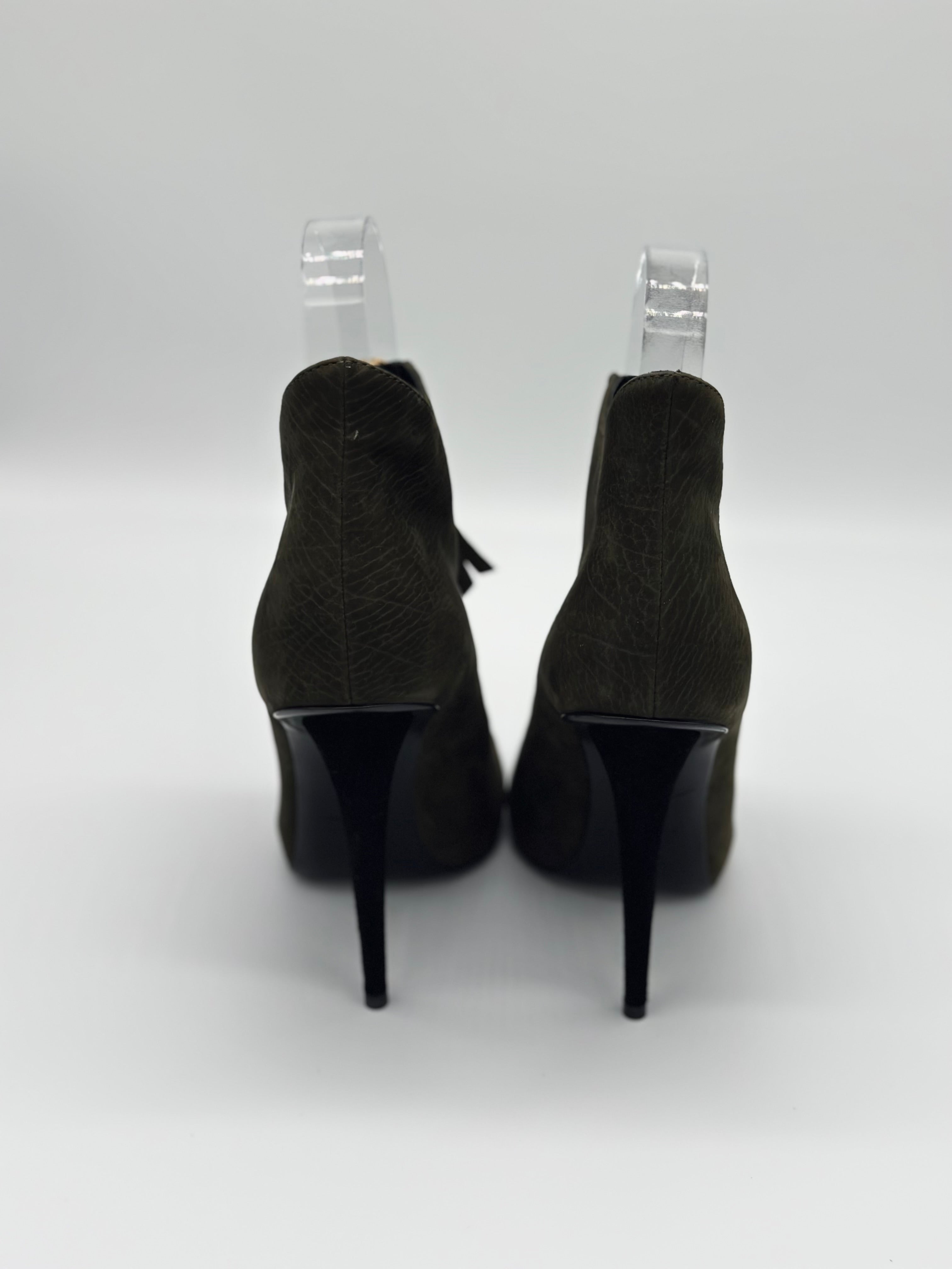 Giuseppe Zanotti Suede Nubuck Peep Toe Heels - EU36