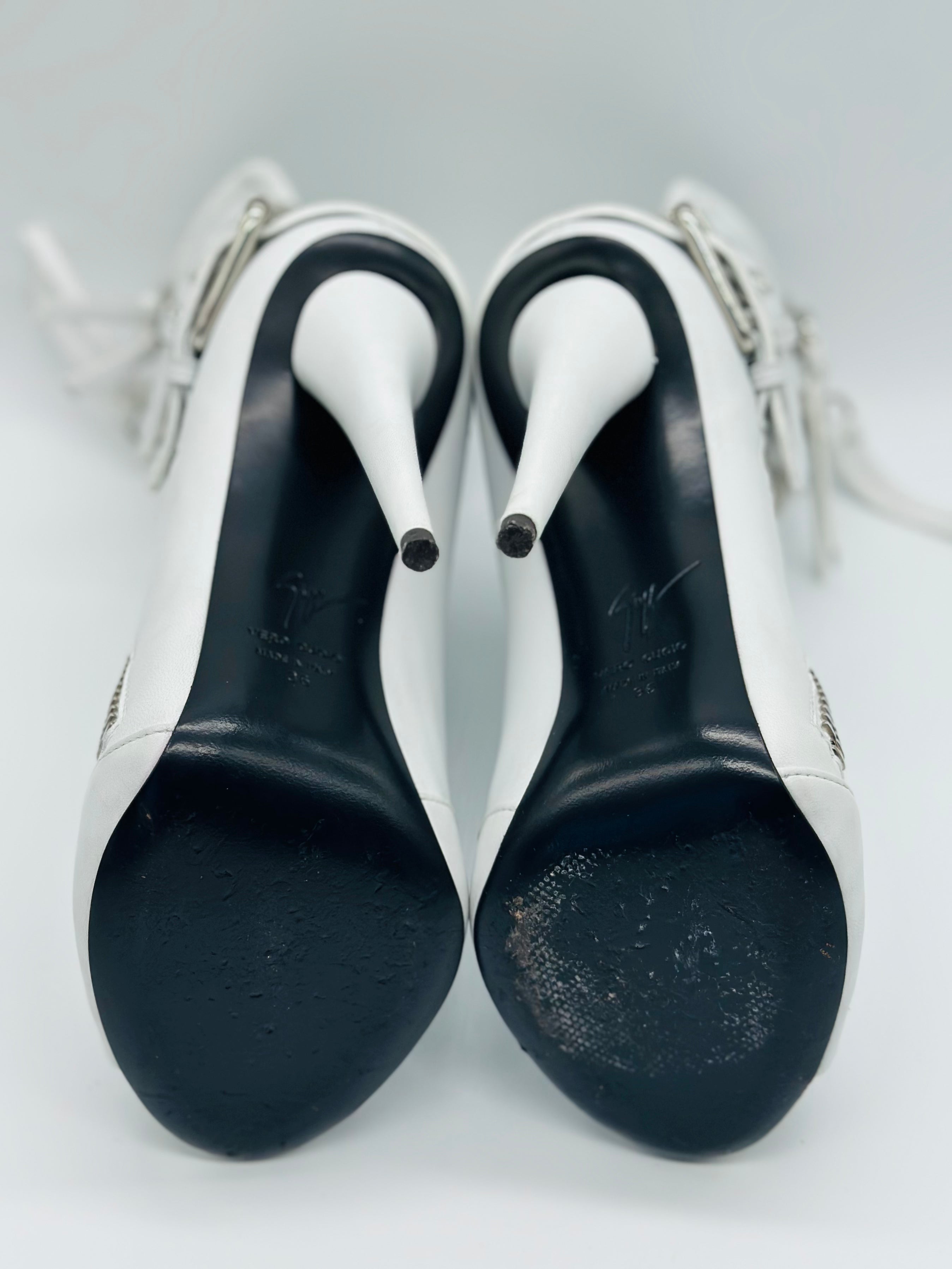 Giuseppe Zanotti Double Biker Peep-Toe Ankle Boot - EU36