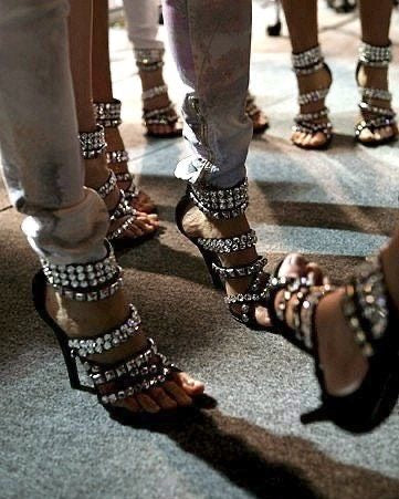 F/W2009 Balmain x Giuseppe Zanotti Studded Crystal Heels - EU38
