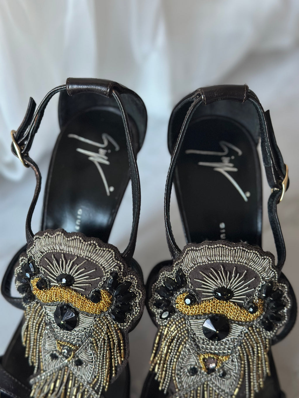 Rare Giuseppe Zanotti Beaded Strappy Sandals - EU36