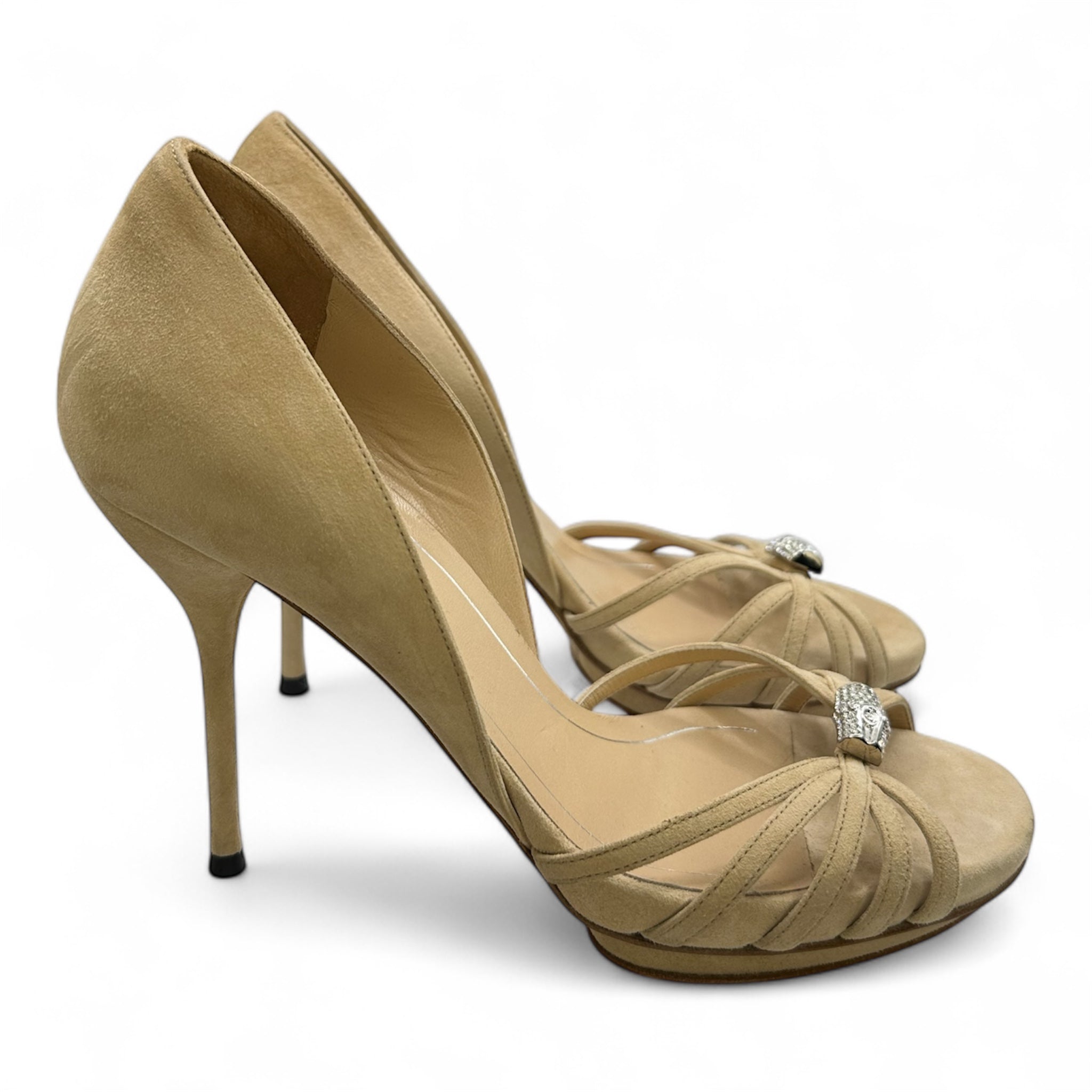 Gucci Suede Knot Heels