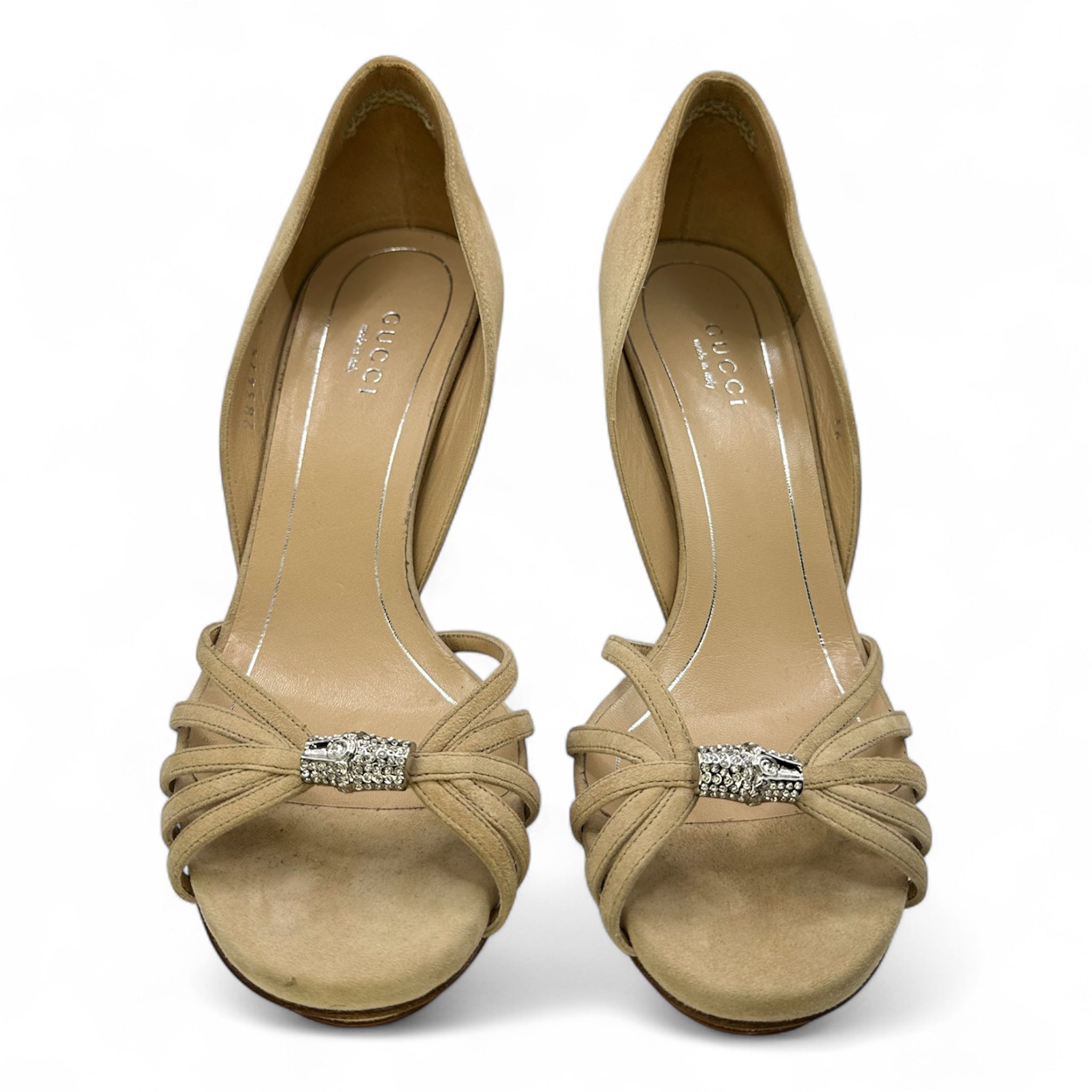 Gucci Suede Knot Heels