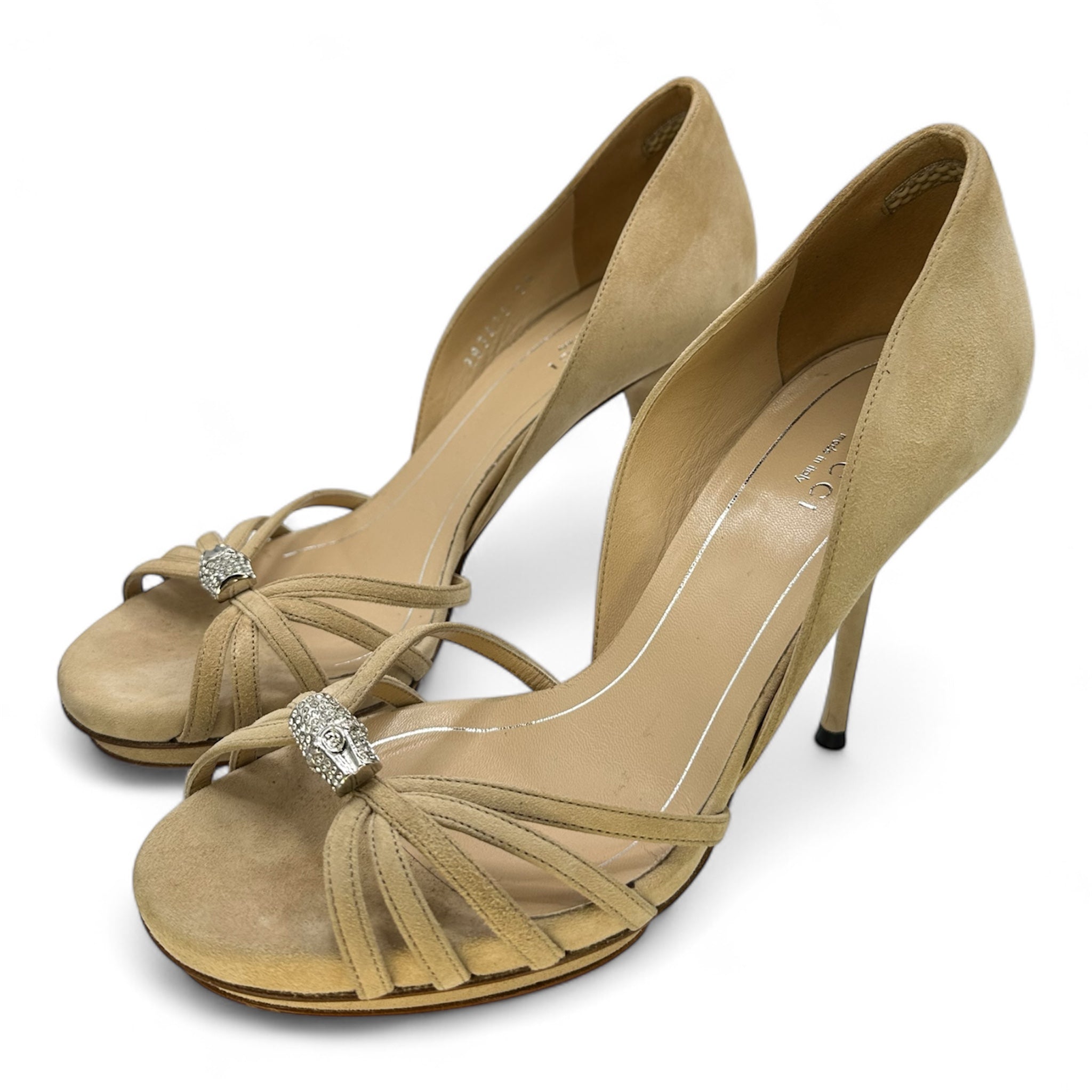 Gucci Suede Knot Heels