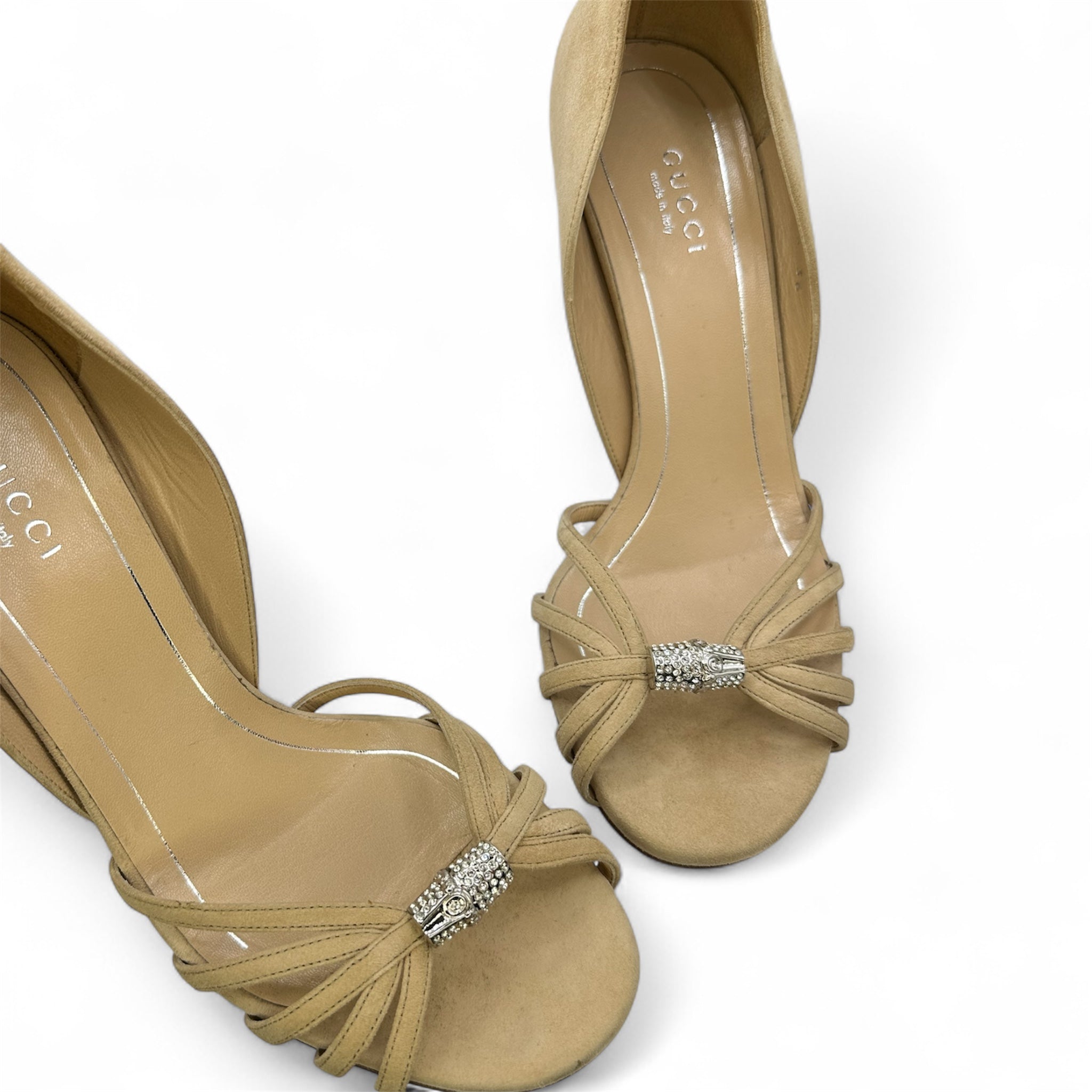 Gucci Suede Knot Heels