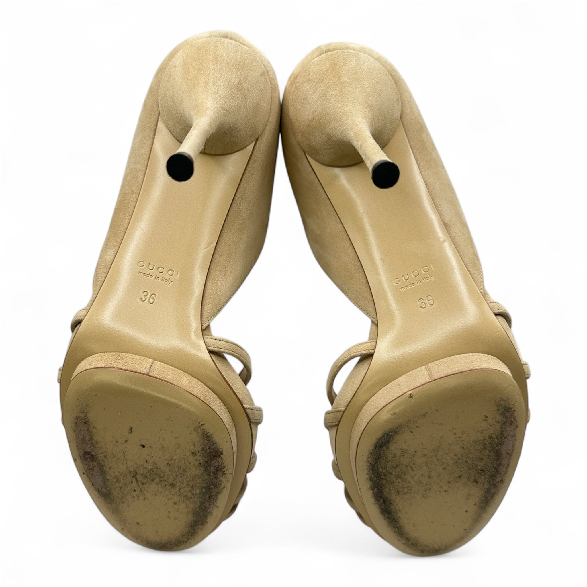 Gucci Suede Knot Heels