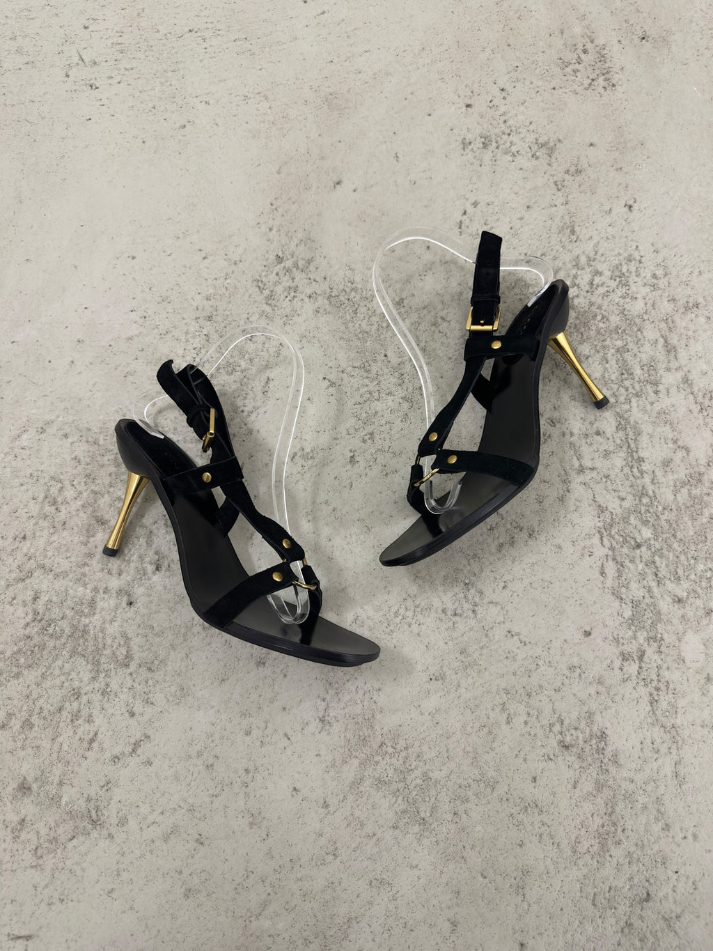 2000s Gucci by Tom Ford Gold-Hardware Strappy Sandals - EU39