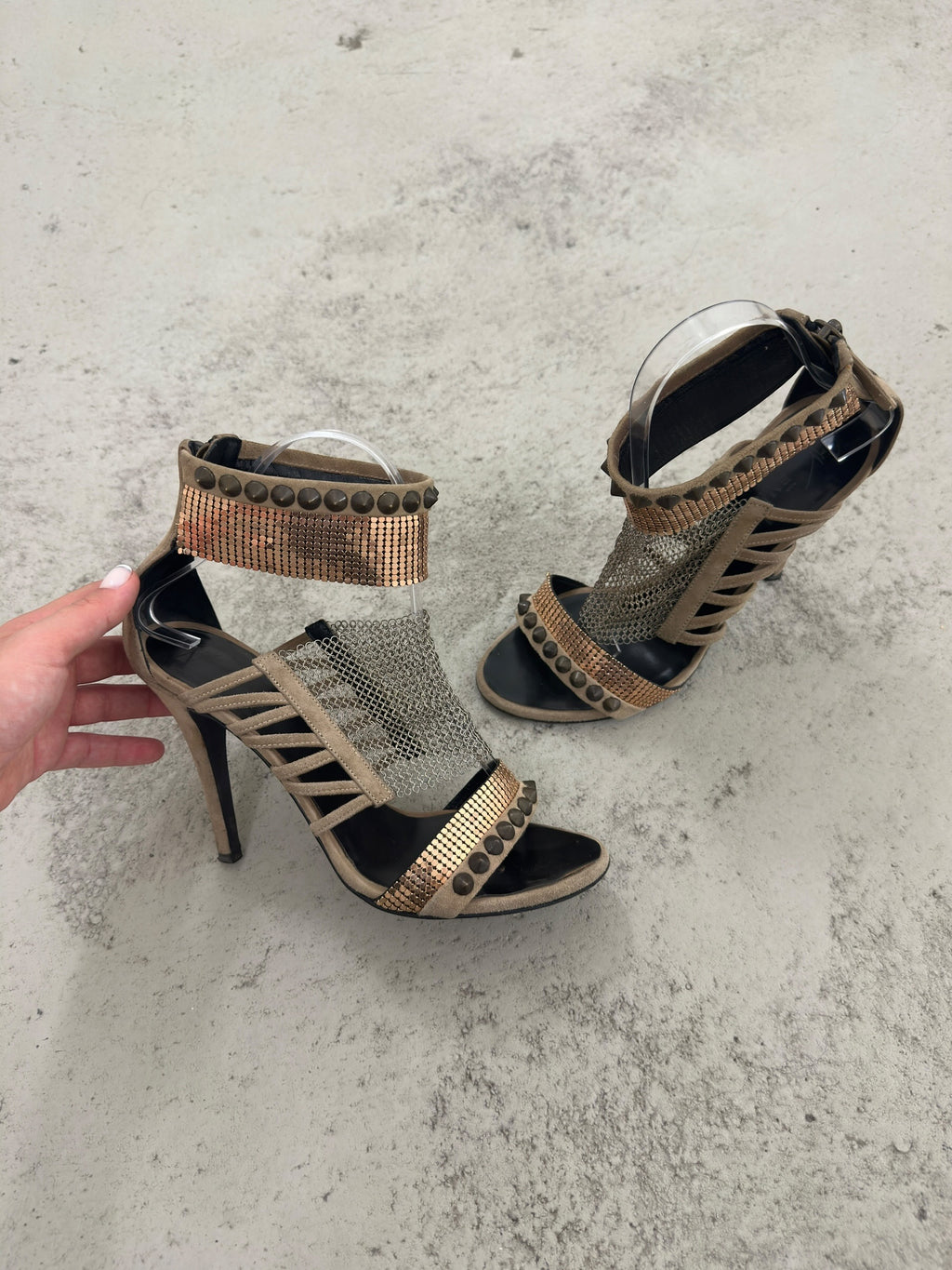 2009 Balmain x Giuseppe Zanotti Chainmail Heels - EU38