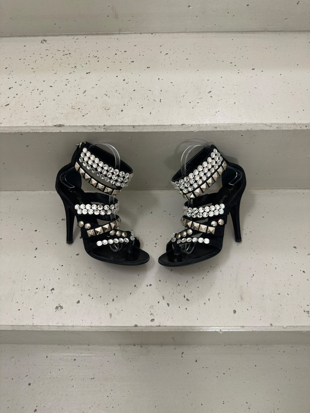F/W2009 Balmain x Giuseppe Zanotti Studded Crystal Heels - EU38