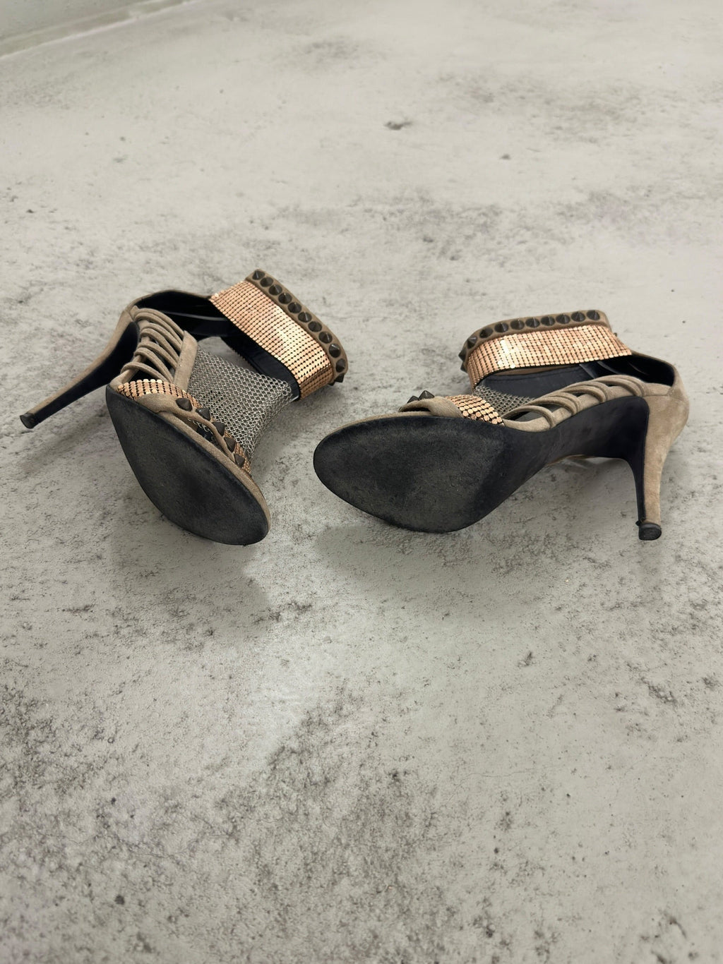 2009 Balmain x Giuseppe Zanotti Chainmail Heels - EU38