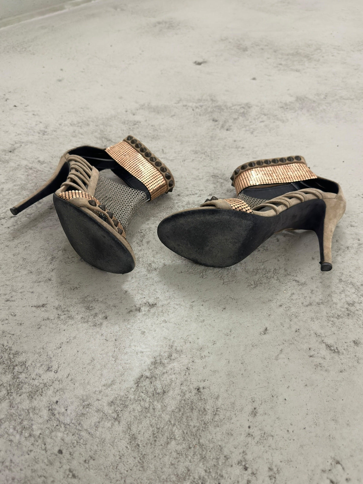 2009 Balmain x Giuseppe Zanotti Chainmail Heels - EU38