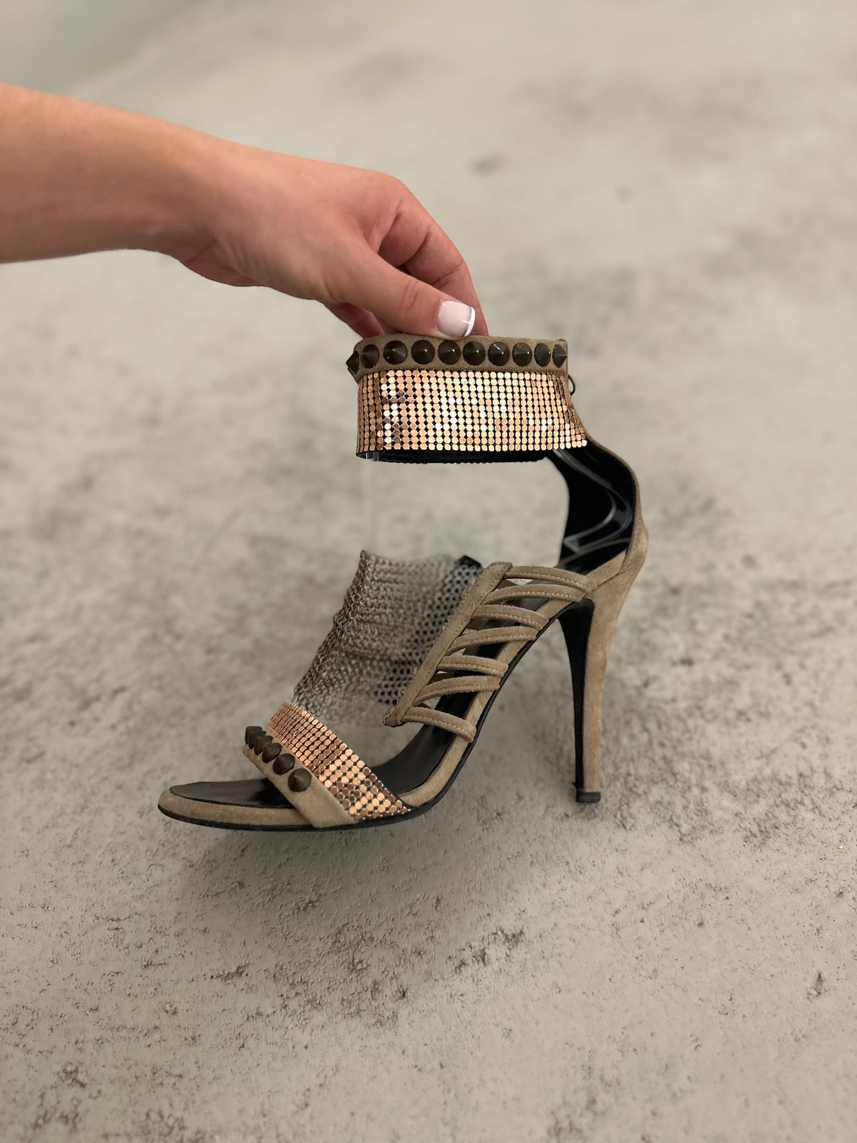 2009 Balmain x Giuseppe Zanotti Chainmail Heels - EU38