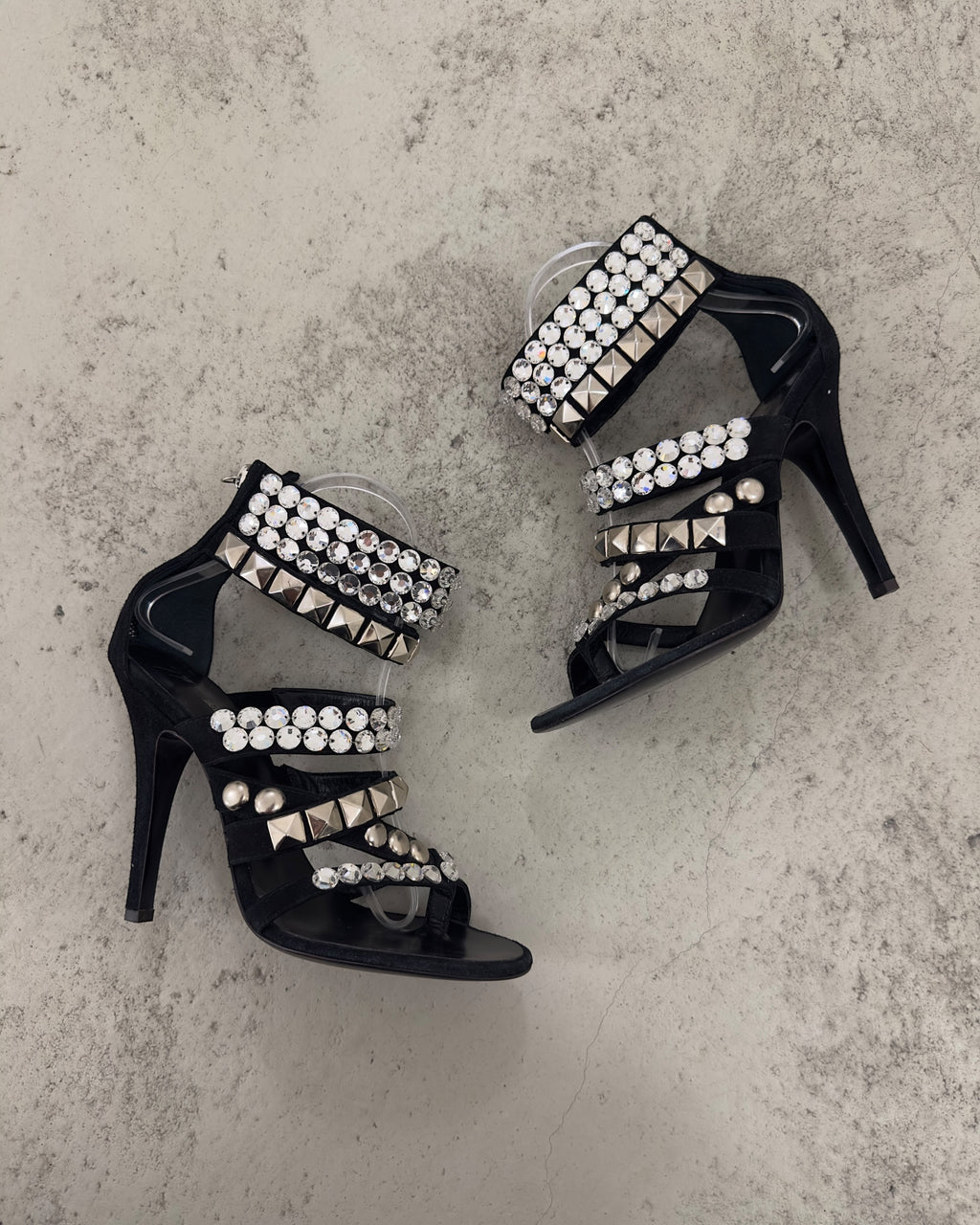 F/W2009 Balmain x Giuseppe Zanotti Studded Crystal Heels - EU38