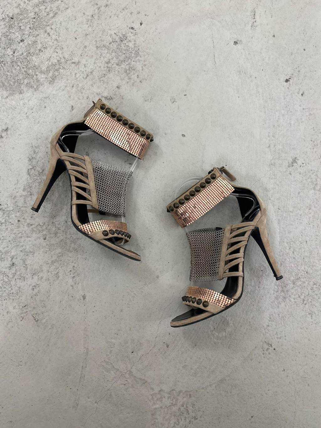 2009 Balmain x Giuseppe Zanotti Chainmail Heels - EU38