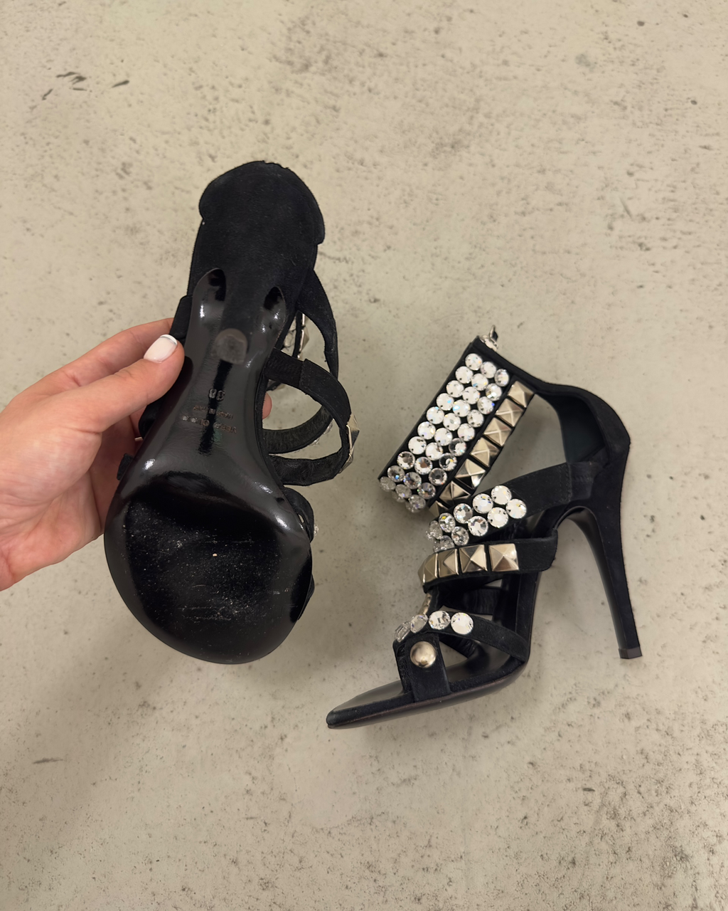 F/W2009 Balmain x Giuseppe Zanotti Studded Crystal Heels - EU38