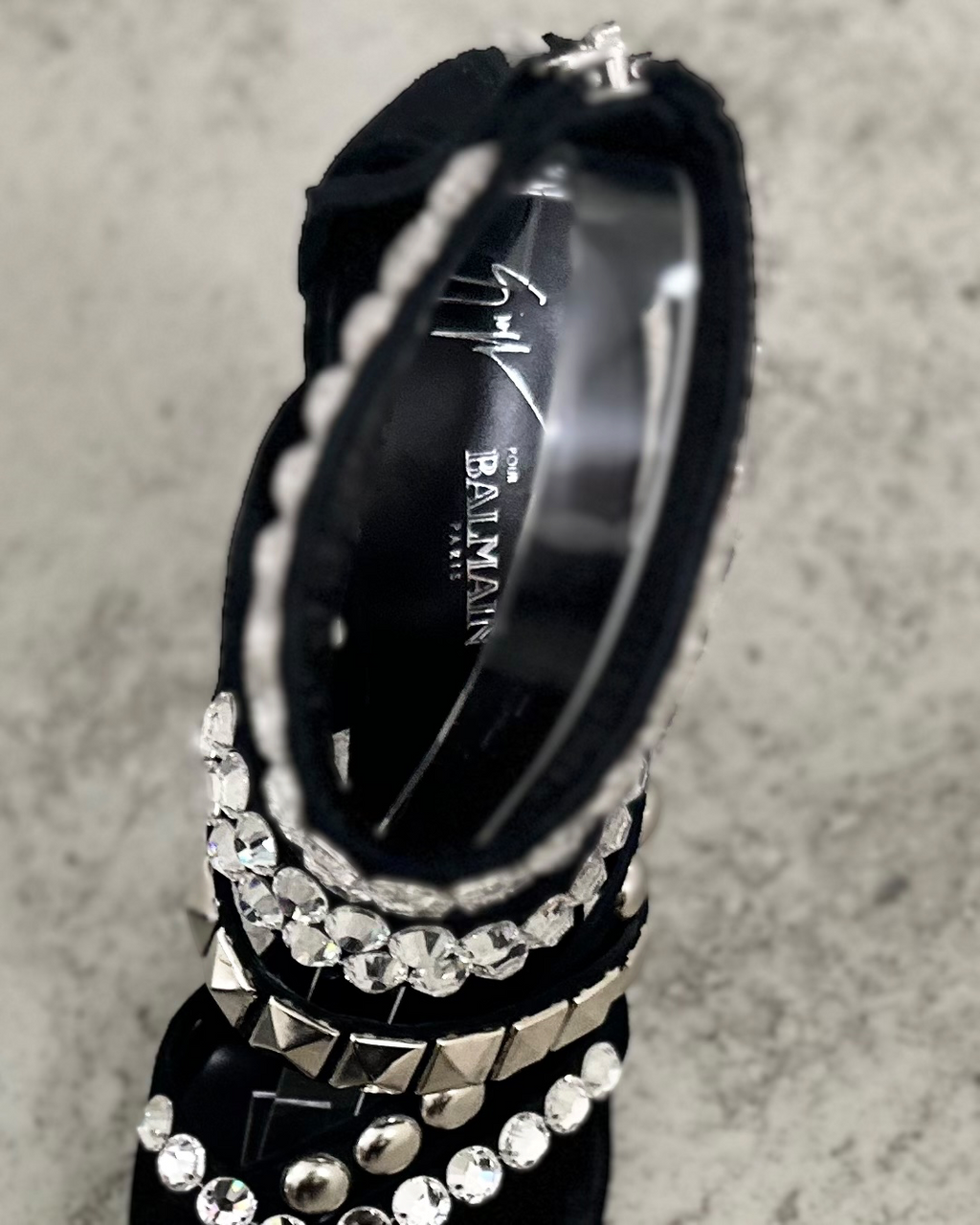 F/W2009 Balmain x Giuseppe Zanotti Studded Crystal Heels - EU38